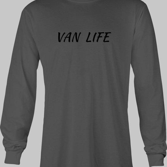 Van Life Long Sleeve Retro T-Shirt - vanner sprinter adventure dodge chevy ford - Picture 4 of 5